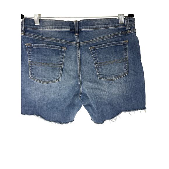 Lucky Brand 90s Midi Womens Bermuda 14/32 Raw Hem Distressed Hi-Rise Shorts - Picture 2 of 5